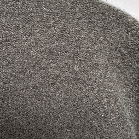 Irish Made 100% Wool Fisherman Out of Ireland Front Zip Sweater Dark Green - Picture 7 of 7